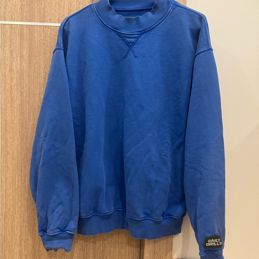 Daily Drills Unisex Vintage Crew in Sunbleached Cobalt